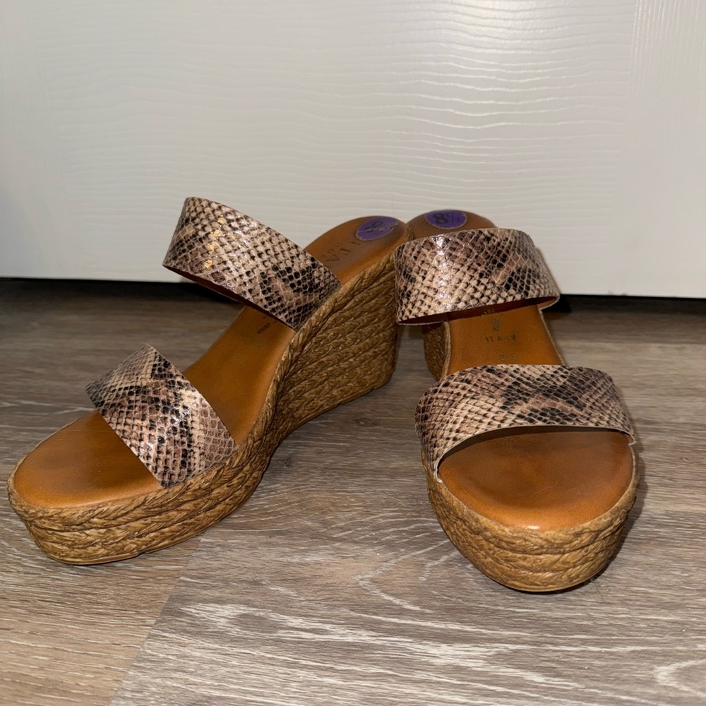 Snake Skin Wedge Heel